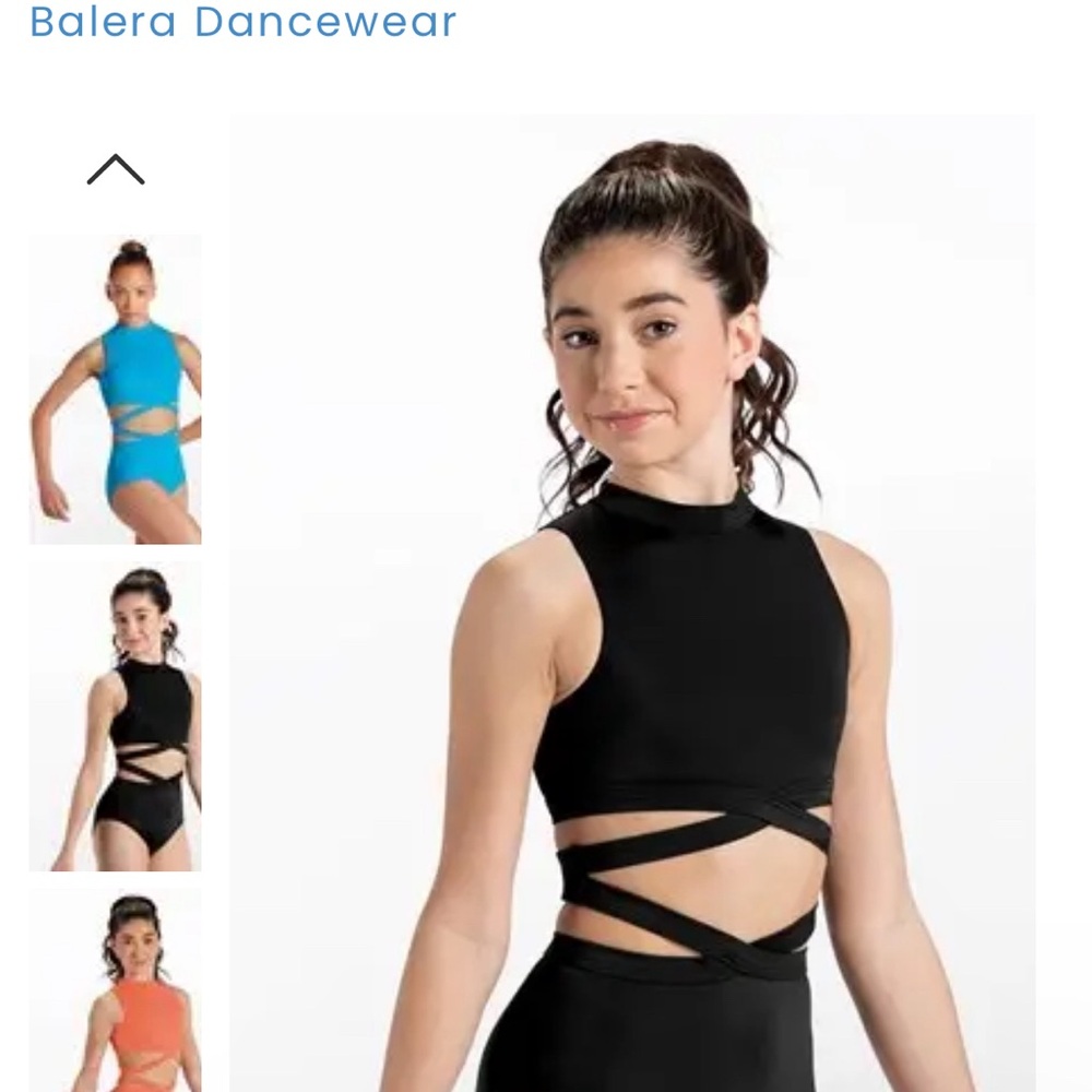 Black Two-Piece Rhinestone Jazz Dance Costume - Picture 5 of 7